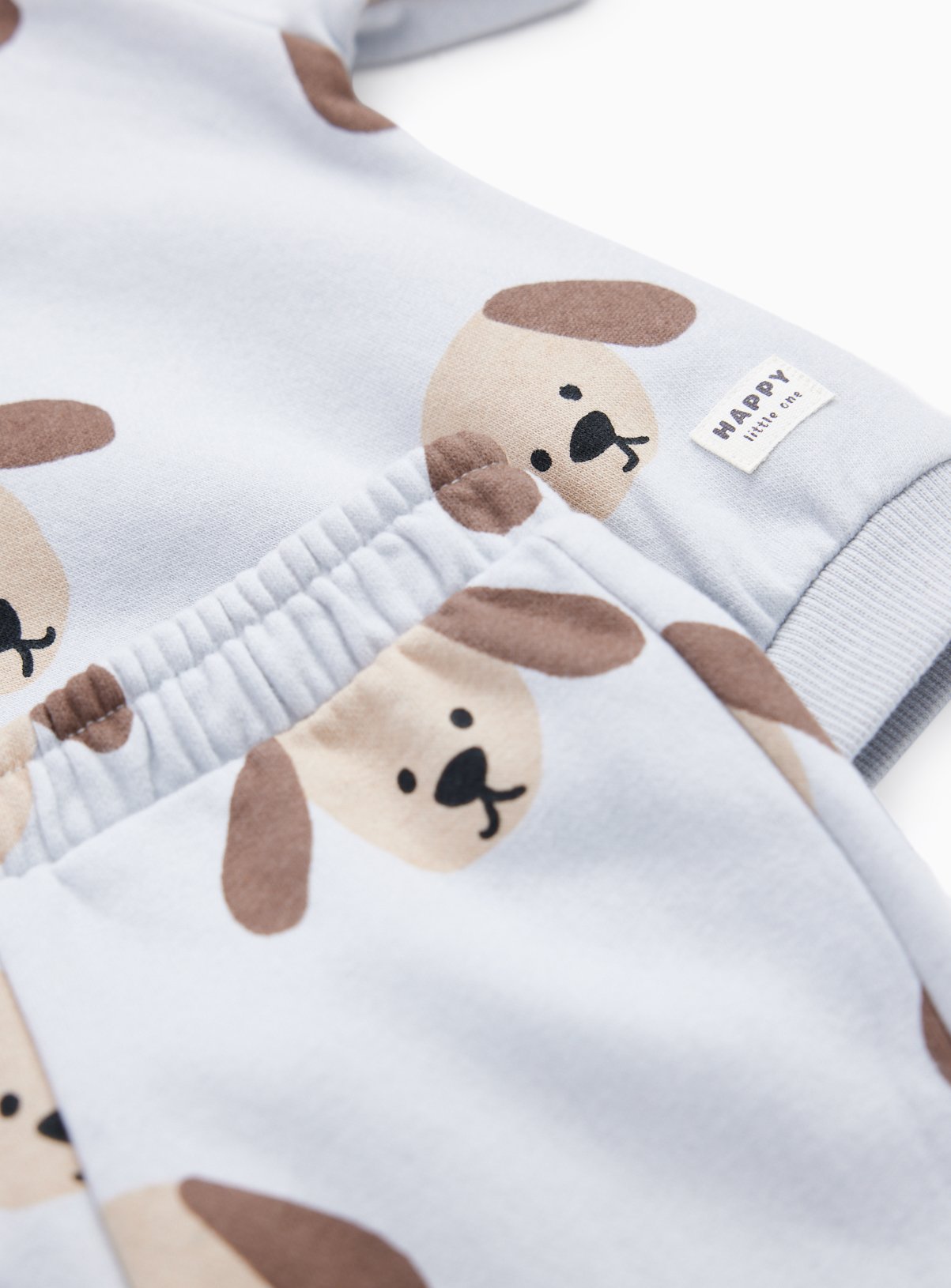Light Blue Dog Print Sweatshirt & Jogger Set 9-12 months - Image 2 thumbnail